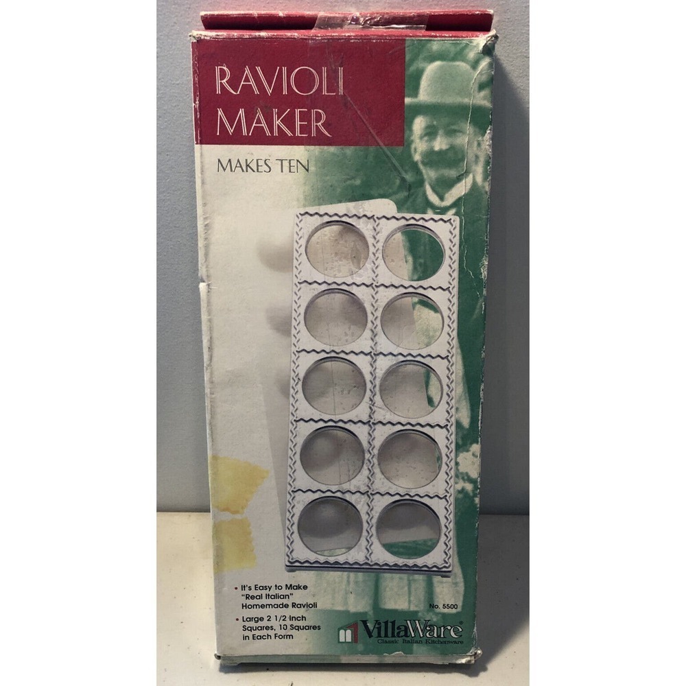 VillaWare Ravioli Maker Model 5500 Makes 10 Large Square Homemade Ravioli New - Picture 3 of 3